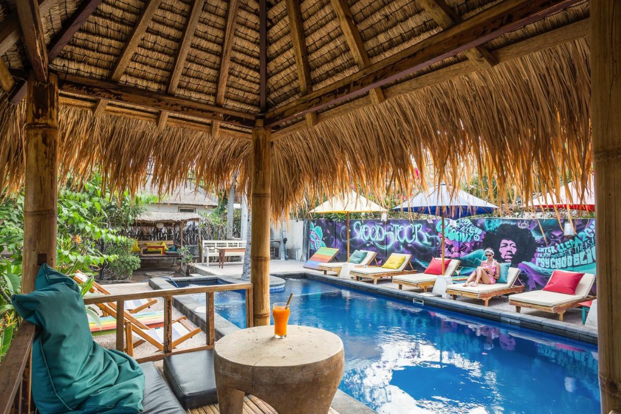 Woodstock Gili - Garden And Bungalows Hotell Gili Trawangan Exteriör bild